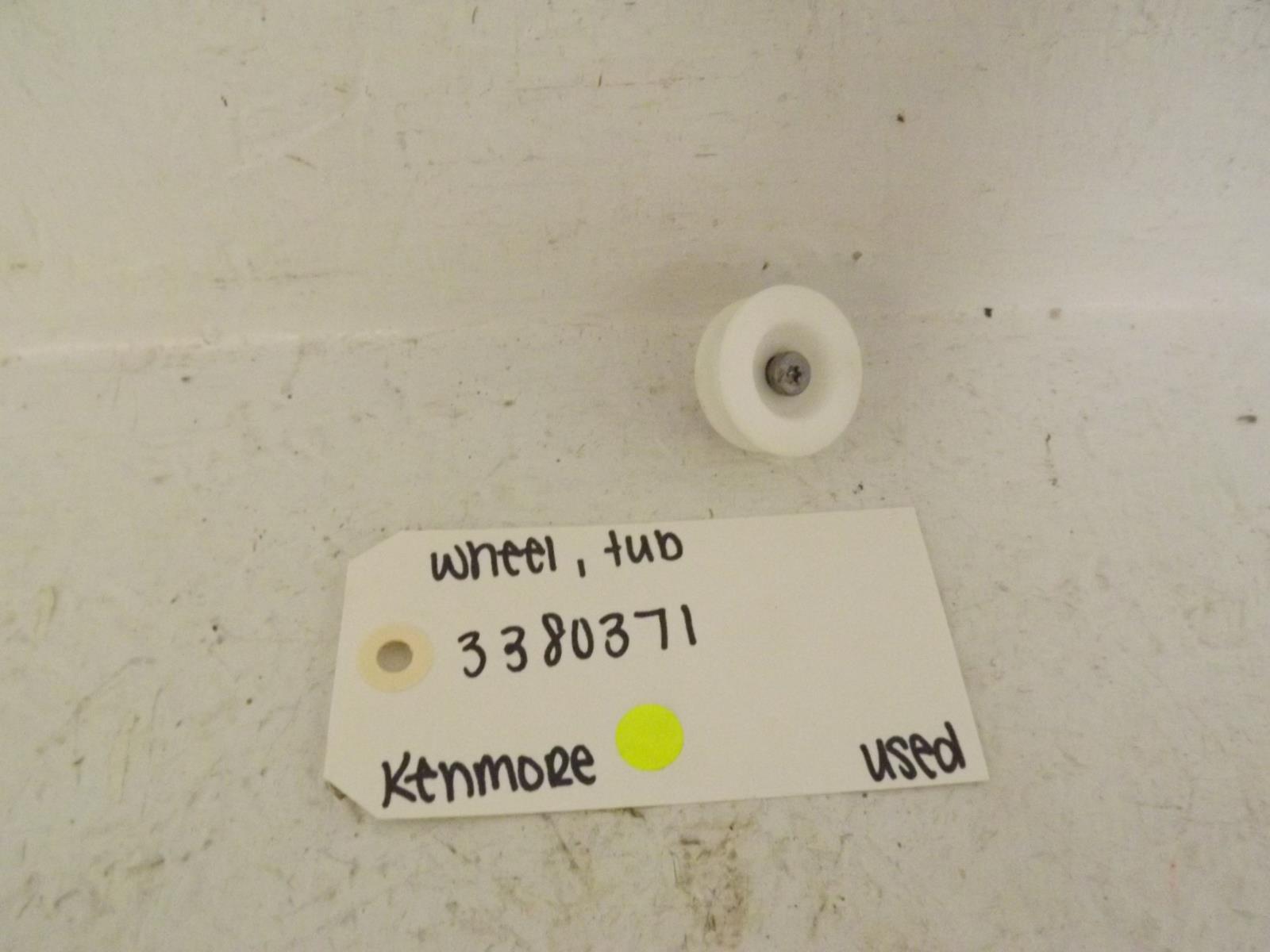 Kenmore Dishwasher 3380371 Wheel, Tub Used Kenmore Dishwasher 3380371 Wheel, Tub Used